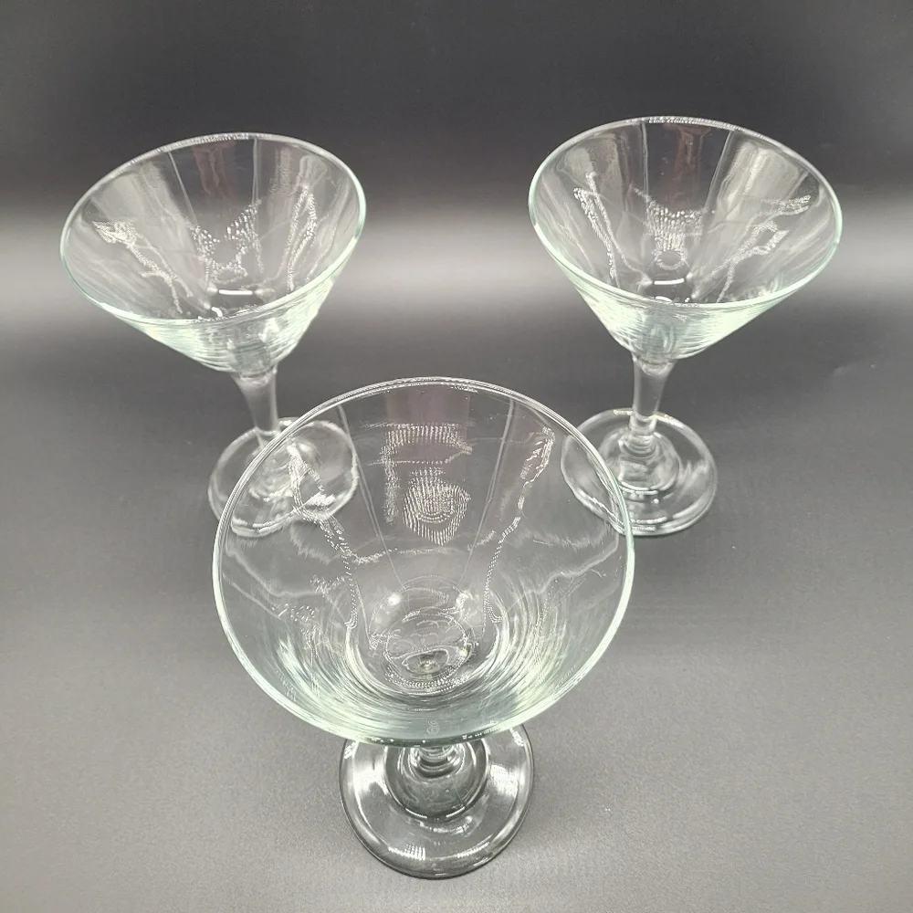 Martini Glasses Modern Set of 3​​​